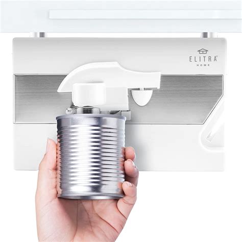 under the cabinet mounted stainless steel can opener|elitera under cabinet can opener.